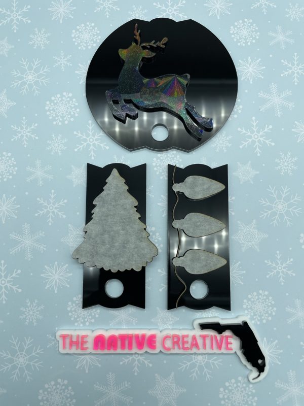 Holographic Christmas Stanley Tag Lid Toppers Silicone Mold for Resin  Crafting *Made to order - The Native Creative